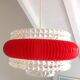 Suspension in glass and plexiglass with diamond points / vintage 60s-70s