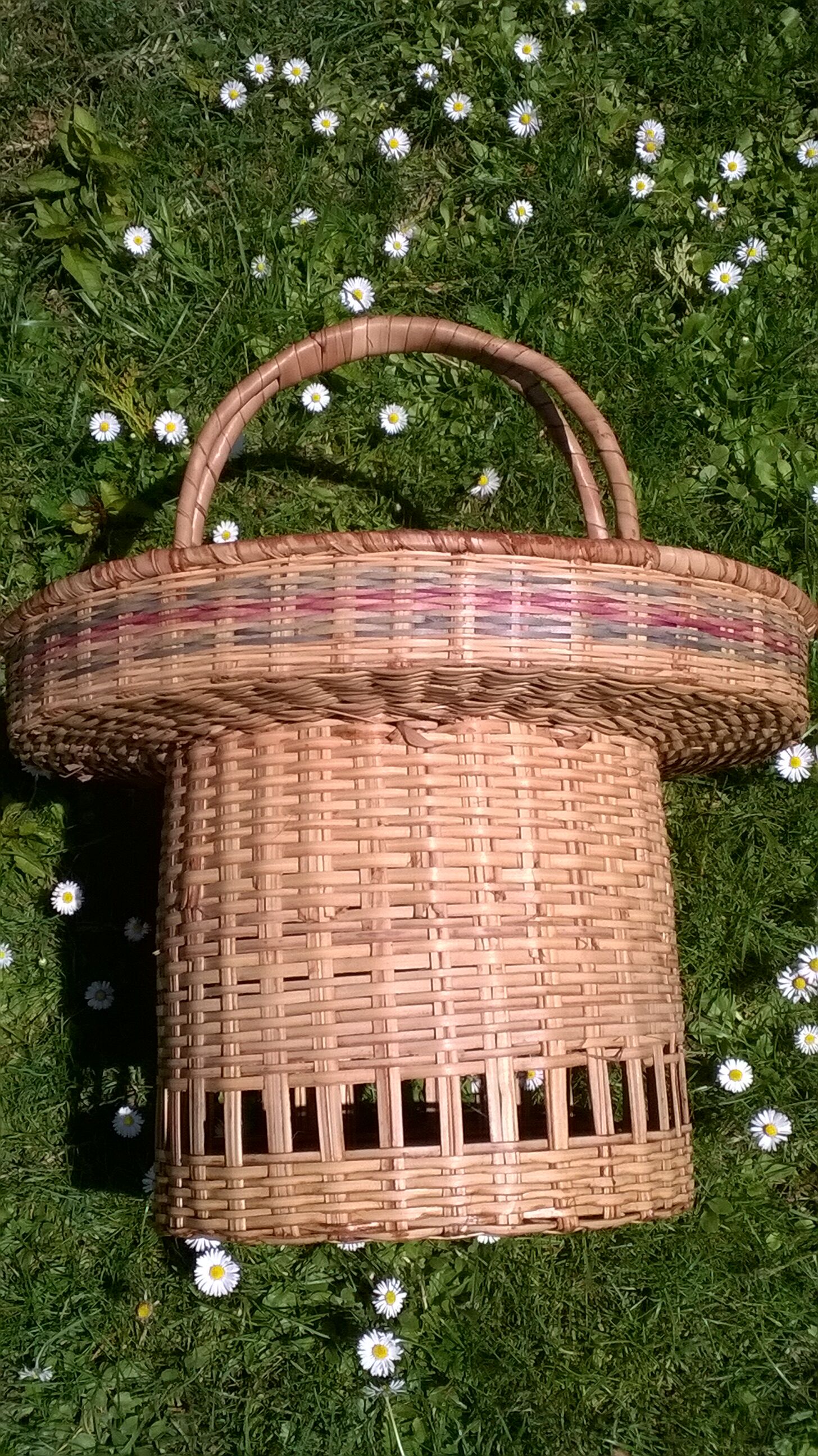 Rattan bottle holder