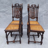 4 Twisted gothic chairs seated