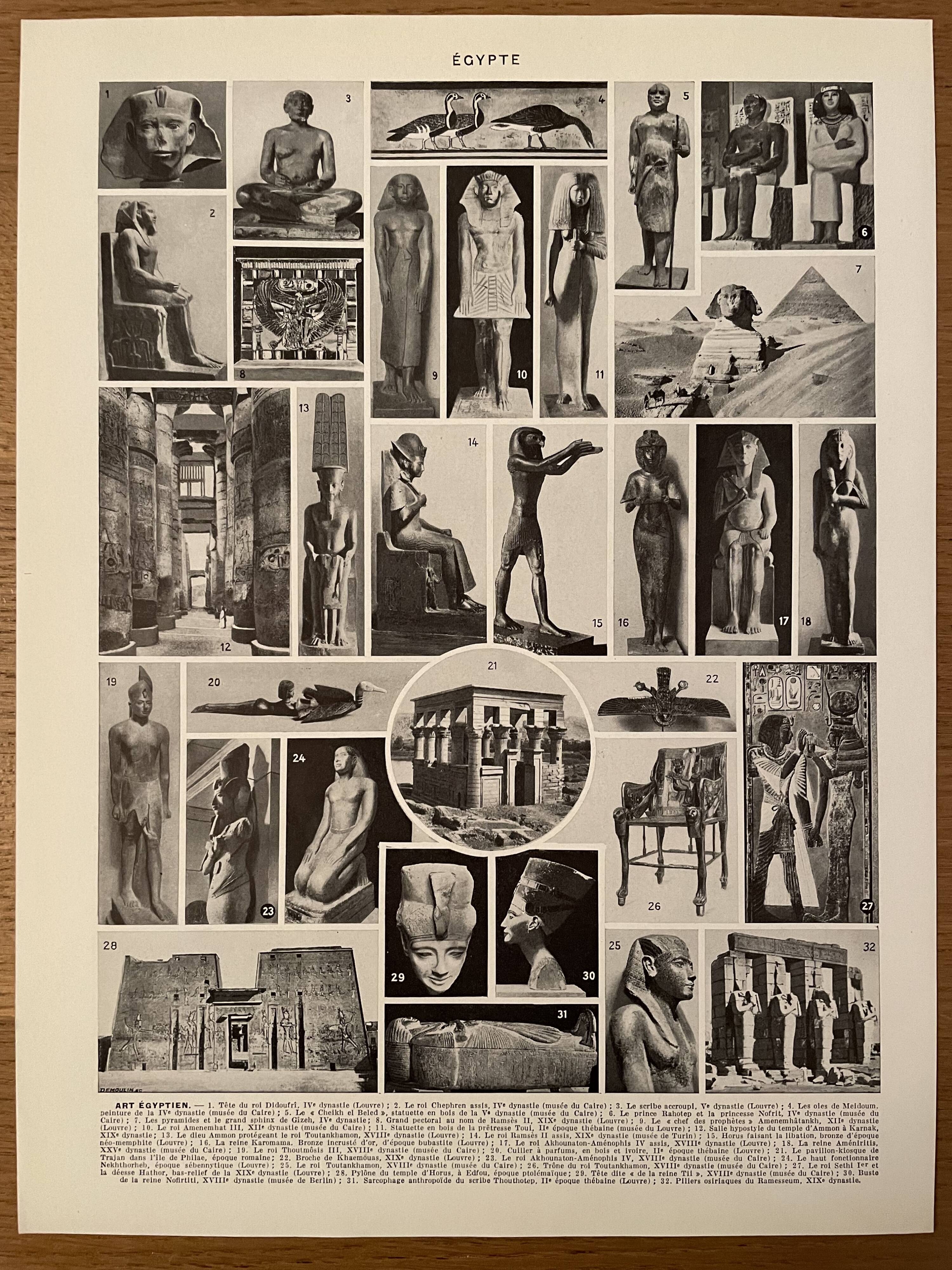 Photographic plate on Egypt from 1928