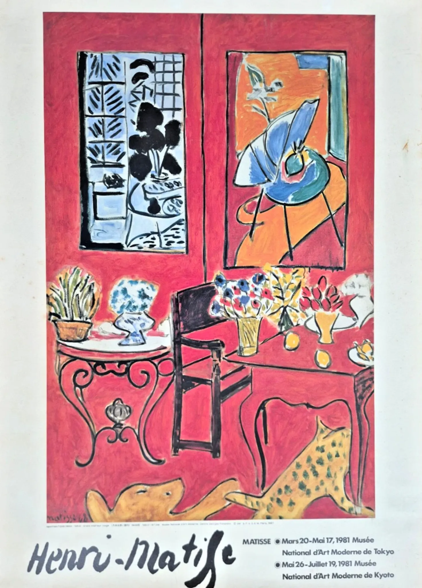 Matisse - Large Red Interior 1948 - Japan 1981 - Original poster