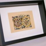 Engraving latin celestial map 1600