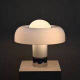 Brumbury Table Lamp chrome and white by Luigi Massoni for Guzzini Italy