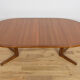 Mid-Century Teak Round Extending Dining Table, Denmark, 1960s