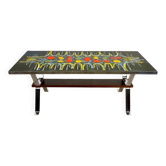 Table basse en céramique et chrome, années 70
