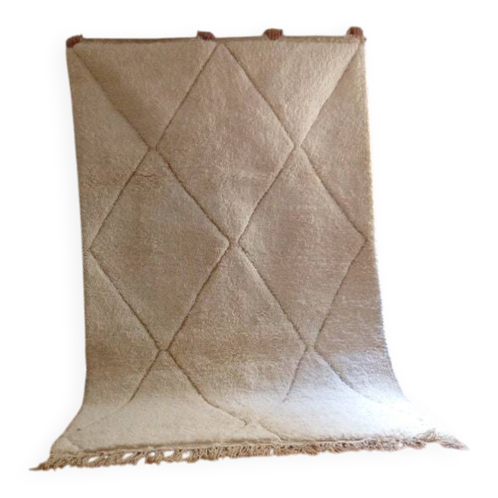 Berber rug - Beni Ouarain style - diamond pattern - handwoven wool - 252 x 162 cm