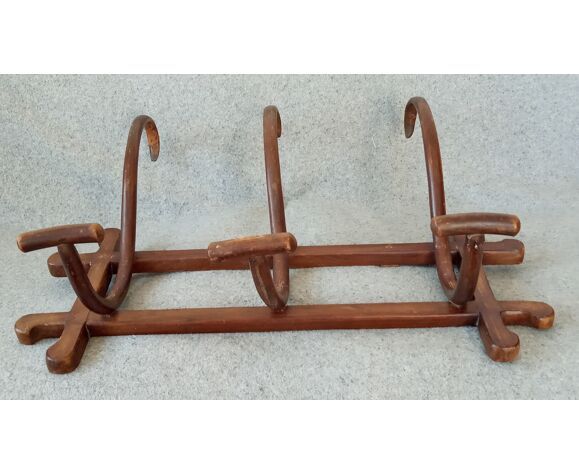 Curved wooden coat rack circa 1900