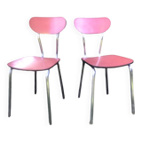 Red formica chairs