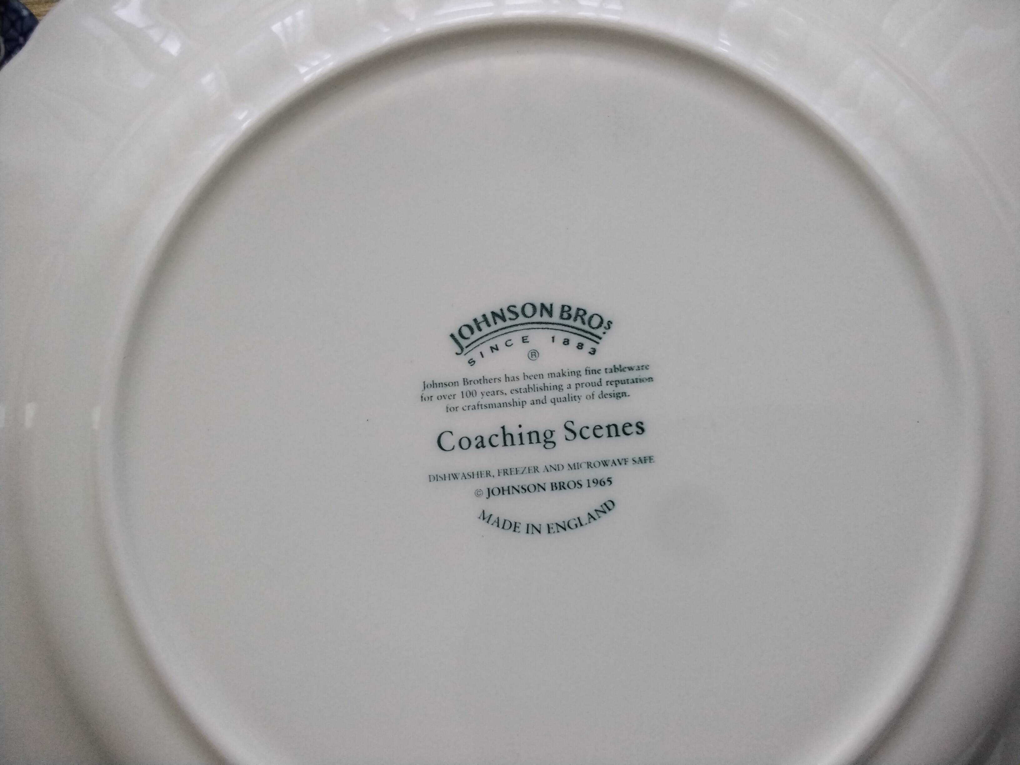 6 Johnson Bros Dinner Plates Model Coaching Scenes