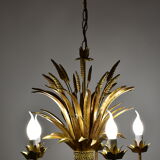Wheat ear golden chandelier 5 branches.