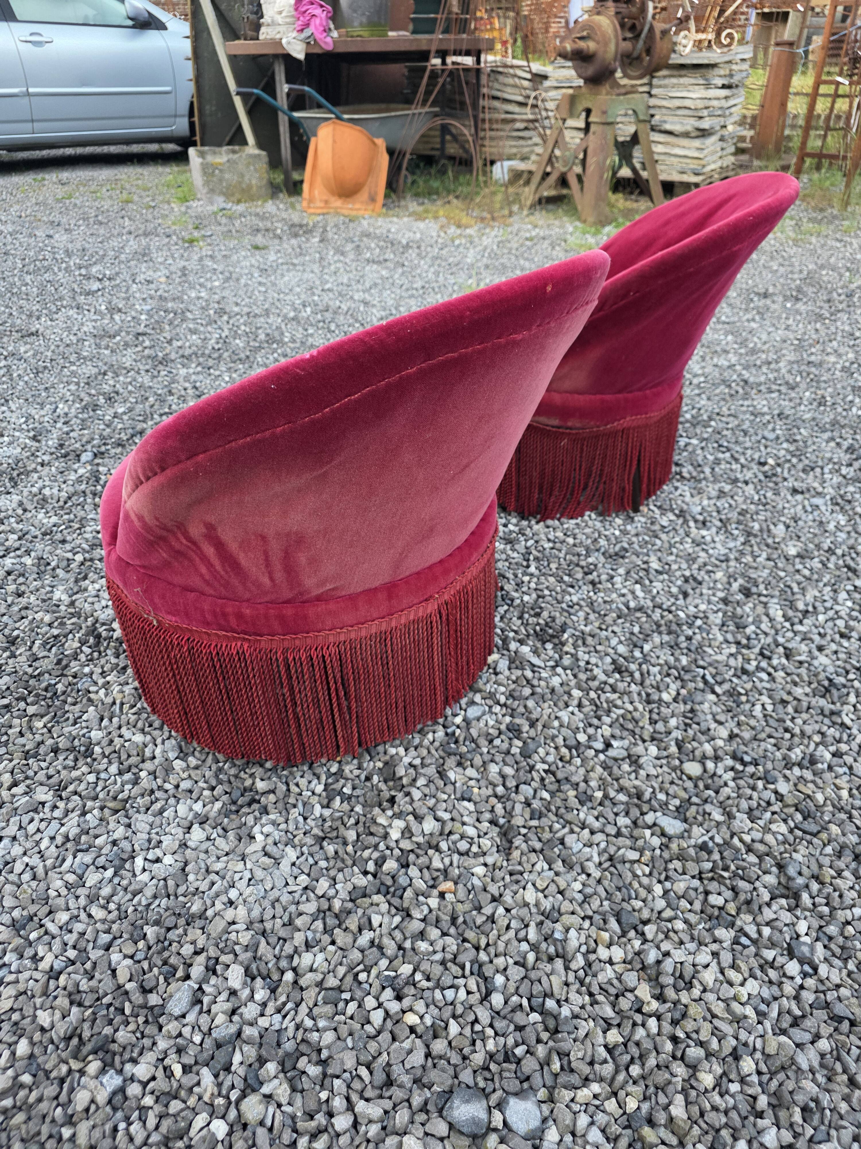 Pair of antique frog chairs