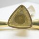 Set of 3 organic shaped brass candlesticks by K.E. Ytterberg, Sweden