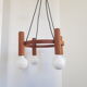 Vintage teak pendant light
