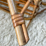 Vintage rattan magazine holder