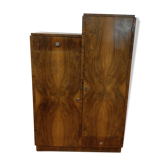 Asymmetrical cabinet Art Deco walnut