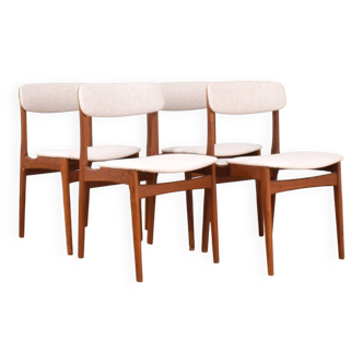 Mid-Century Danish Teak Dining Chair by B. Rasmussen for Thorsø Stolefabrik, 1960s, Set of 4