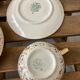 6 cups and sub-cups Villeroy and Boch "little golden flowers" 50s