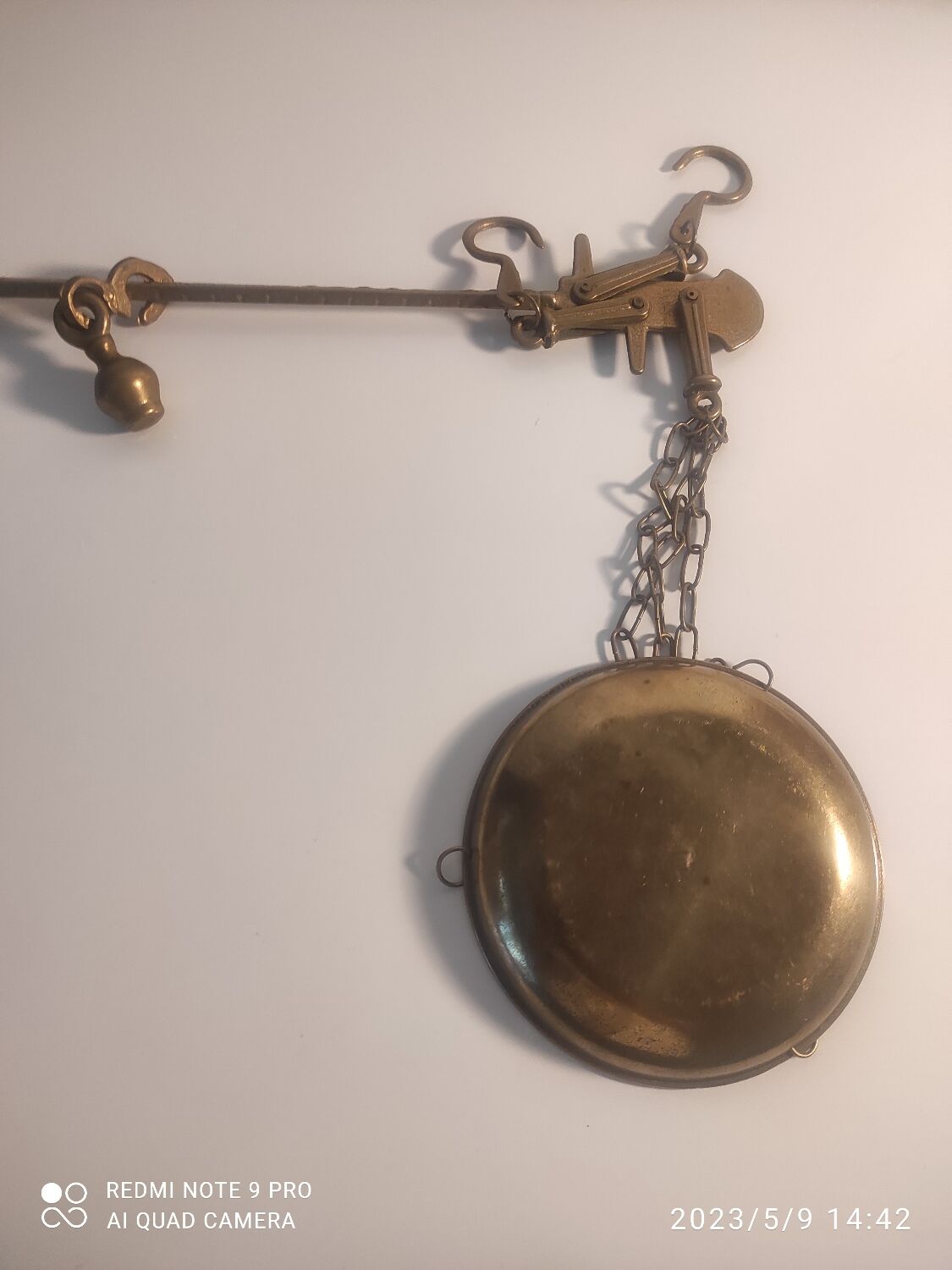Old brass scale