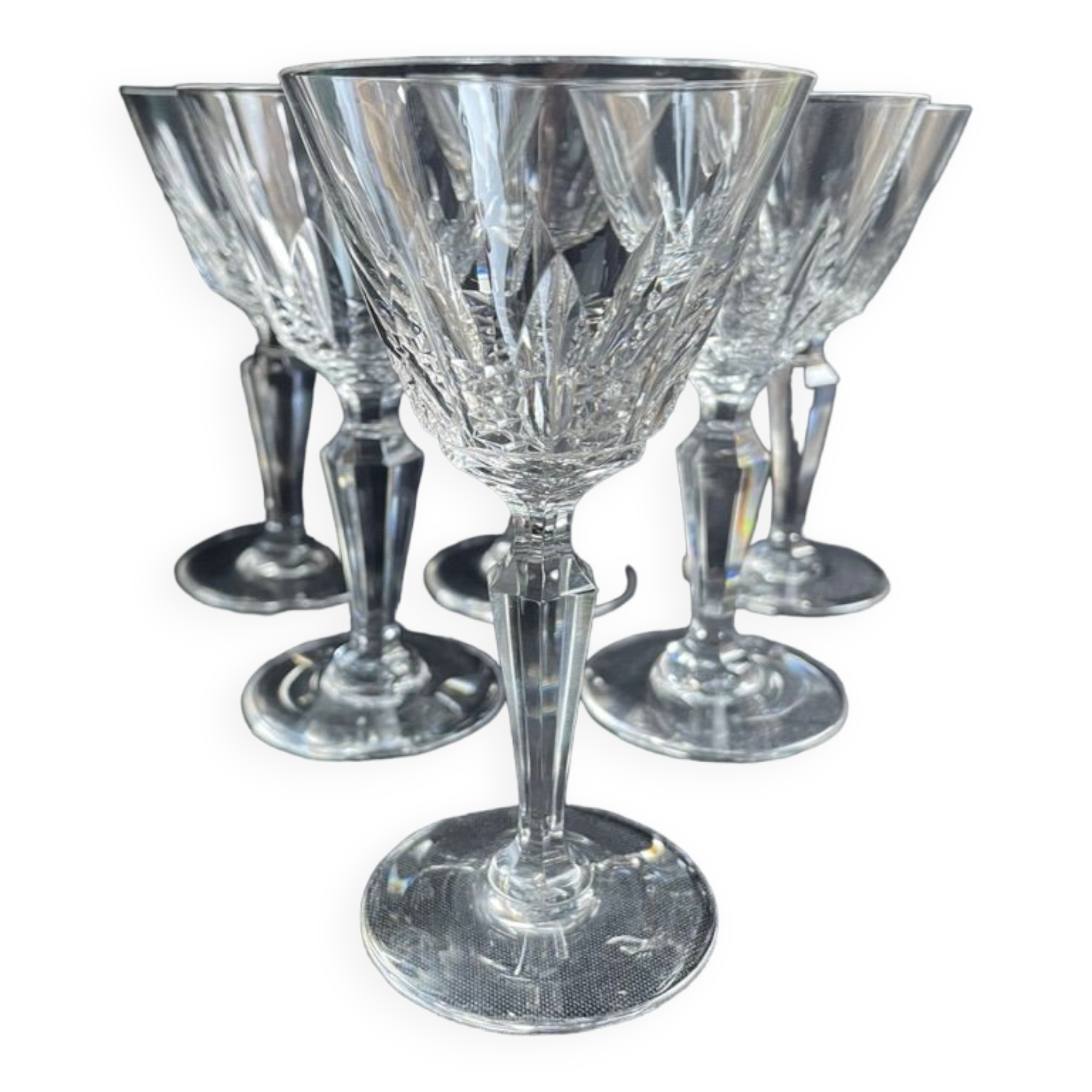 6 port glasses stamped Baccarat - Service Austerlitz