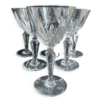 6 port glasses stamped Baccarat - Service Austerlitz