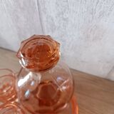 Complete liqueur service in rosaline