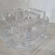 Candle holder or glass warmer with irregular ice effect.