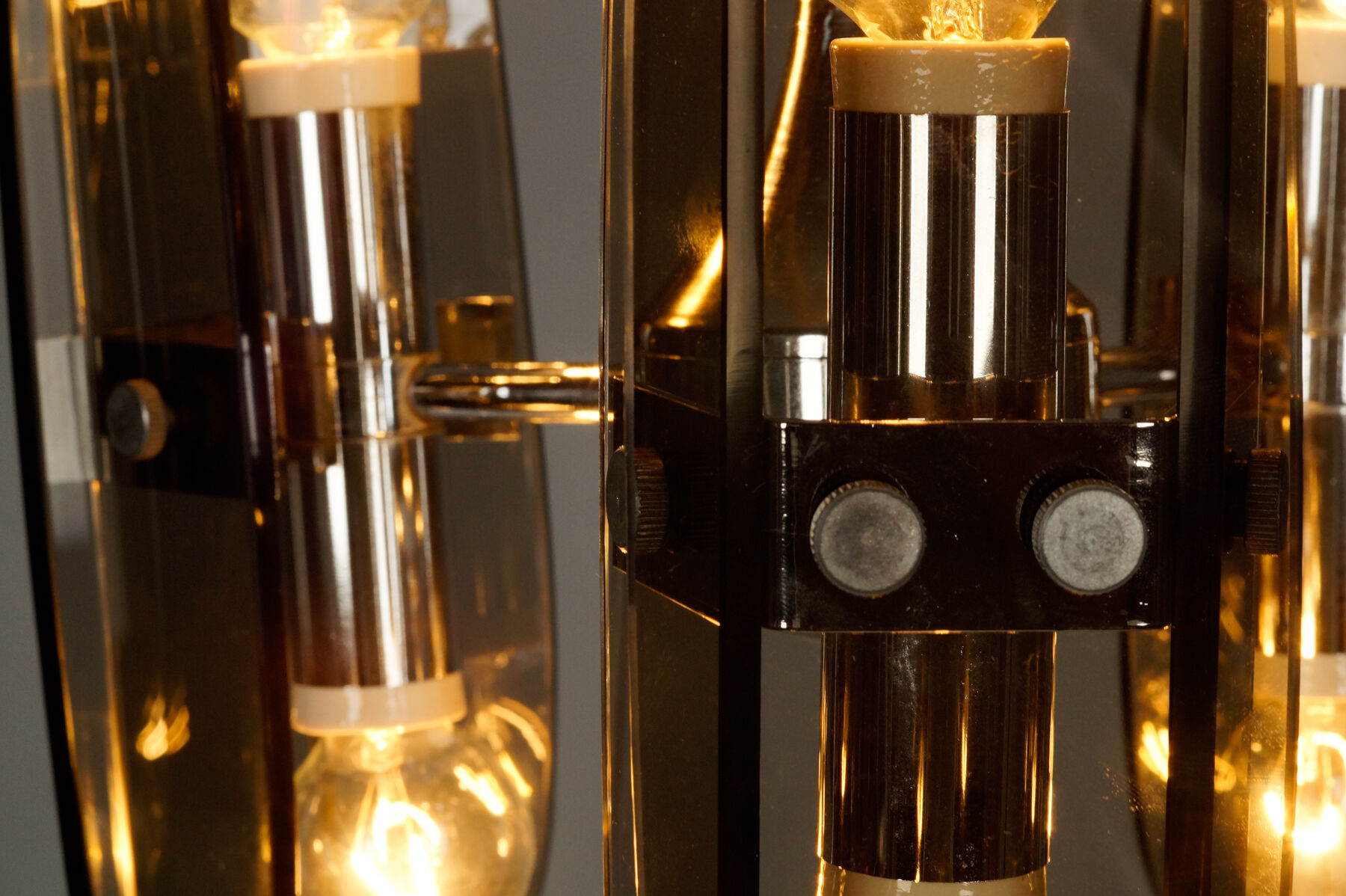 Lustre en verre fumé des années 1960