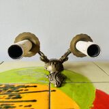 Paire d'appliques murales en laiton vintage
