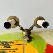 Paire d'appliques murales en laiton vintage