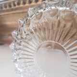 Glass dessert service bowl and cups