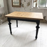 Ancient oak farm table with extensions 218 cm