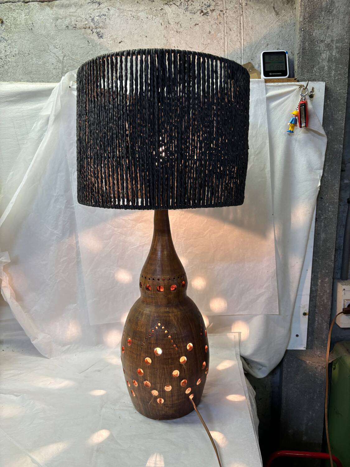 Vintage terracotta lamp