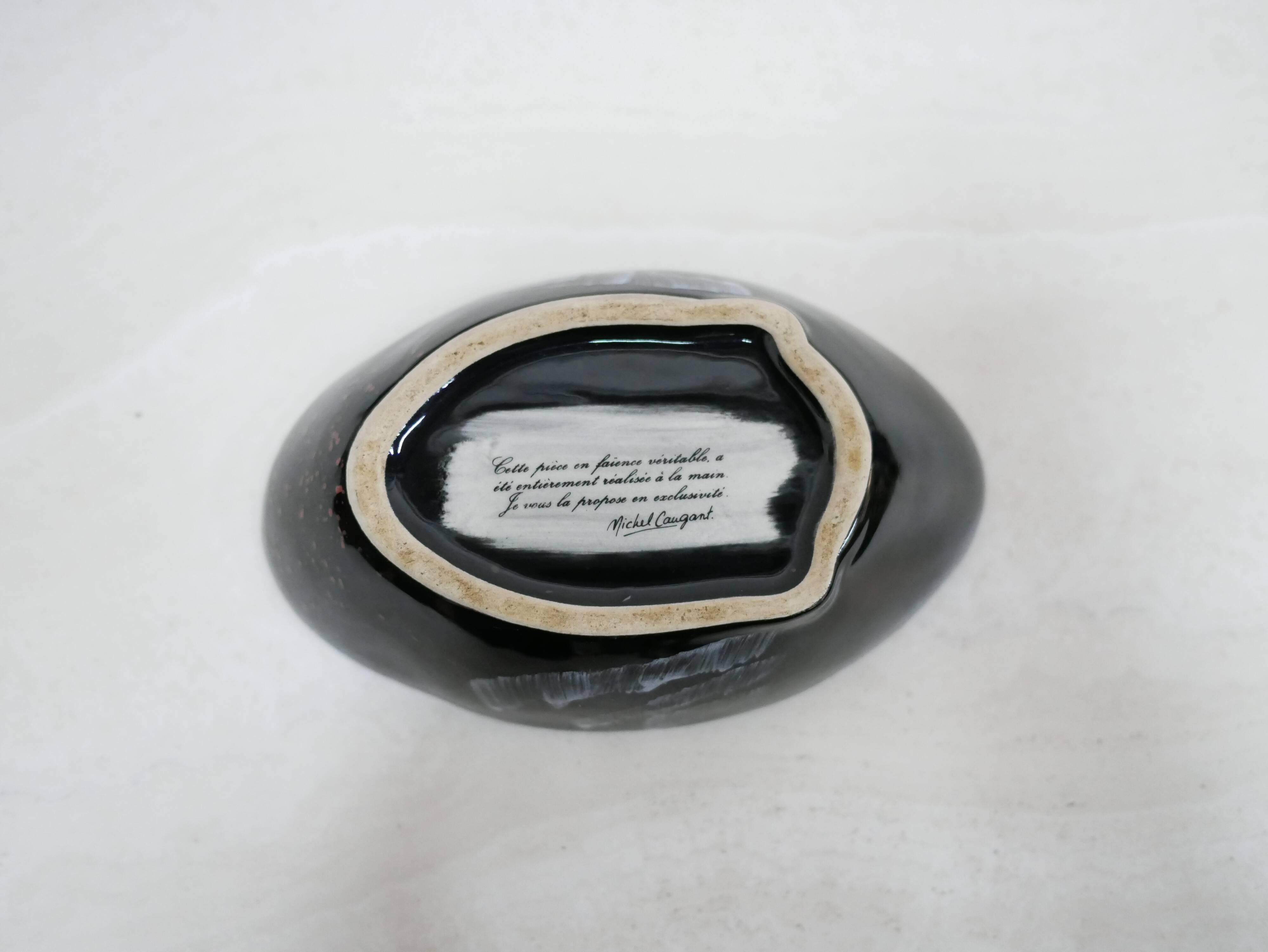 Vintage ceramic duck terrine by Michel Caugant