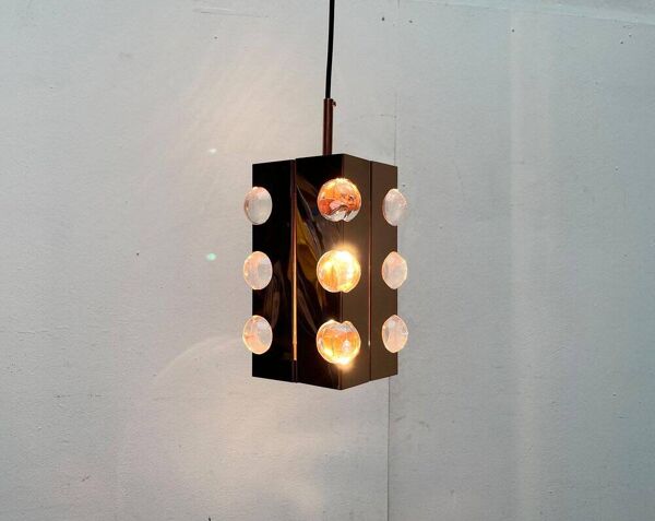 Suspension en acrylique et cuivre allemande du milieu du siècle de Cosack, années 1960