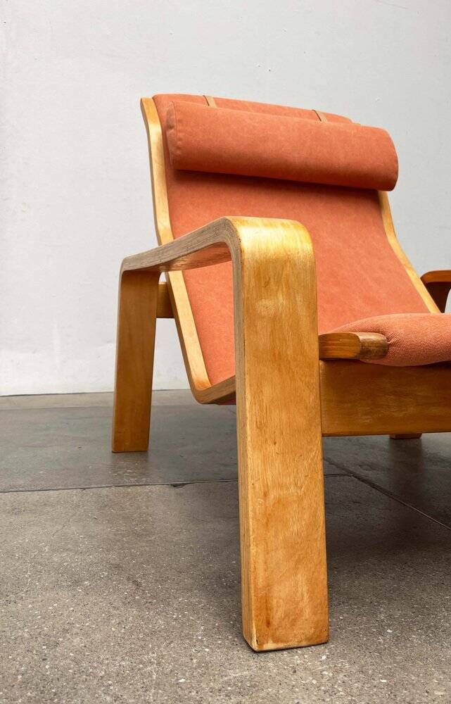 Mid-century modern Pulkka lounge chair by Ilmari Lappalainen for Asko, 1960s.