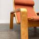 Mid-century modern Pulkka lounge chair by Ilmari Lappalainen for Asko, 1960s.