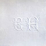 5 serviettes de table  monogrammées "EH"