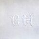 5 monogrammed napkins "EH"