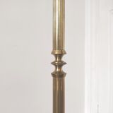 Lampadaire bouillotte en laiton tête de lion et griffes