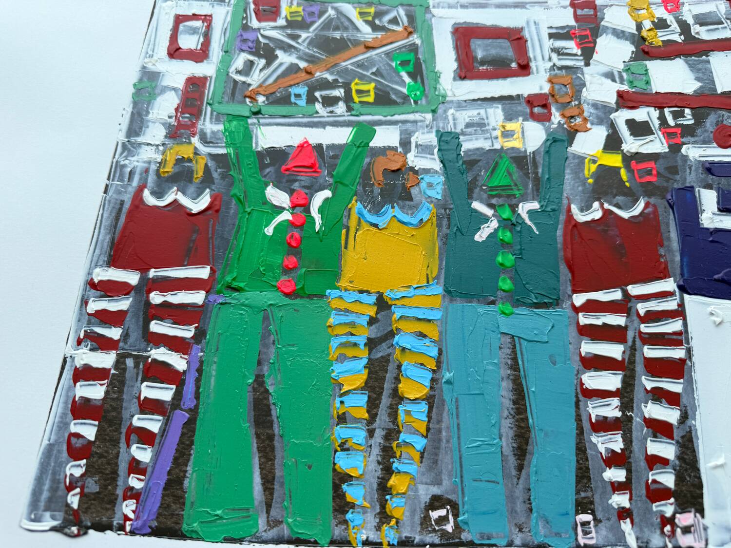 Michel Godjevac – Café des Arts (2008) Original painting signed and d