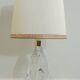 Vintage crystal lamp from the 70s – sculpted base – small table lamp