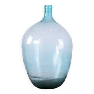 Vintage Turquoise Glass Bottle "Lady Jeanne" - France