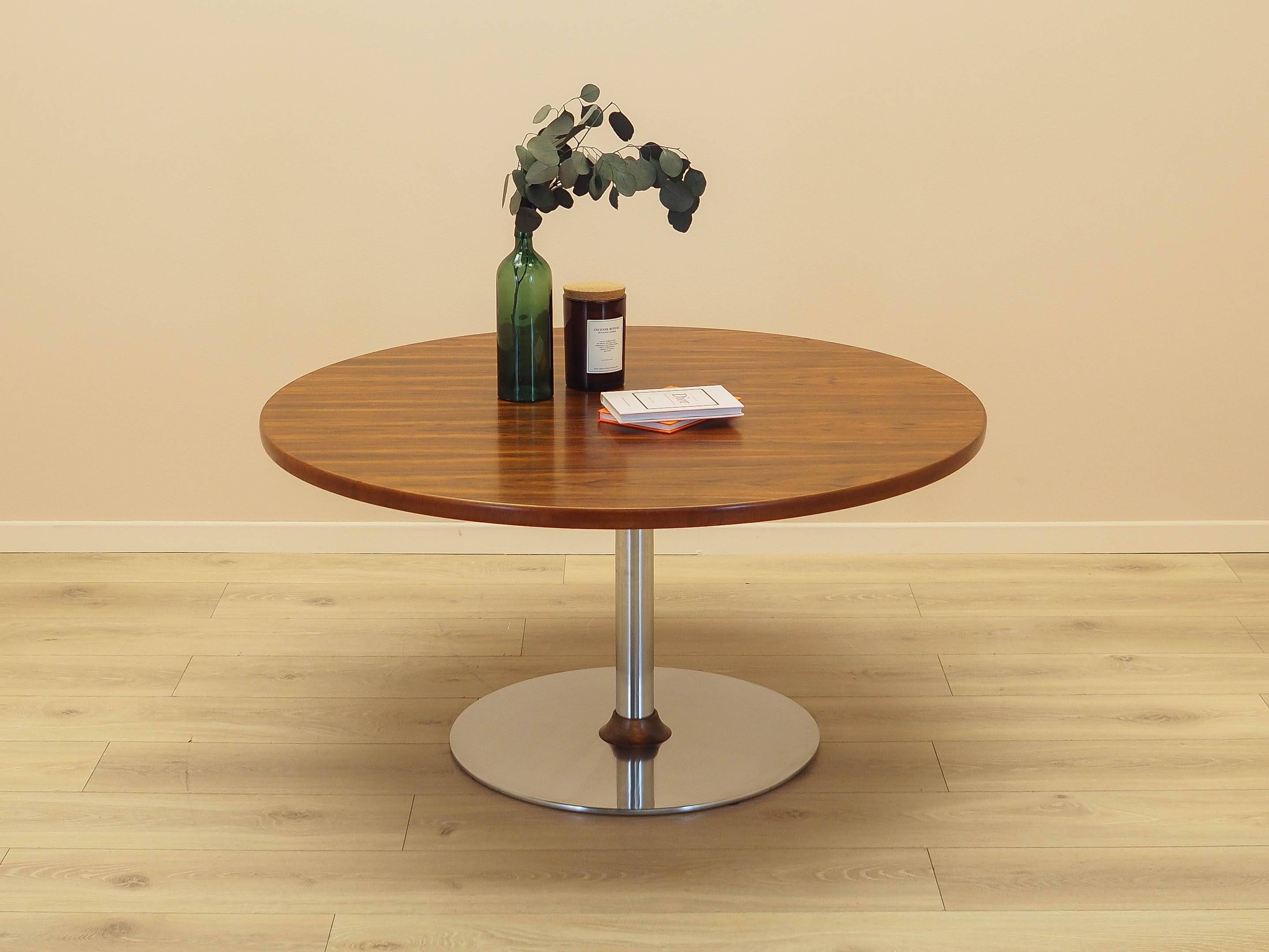 Round rosewood coffee table, Danish design, 1970s, made in Denmark