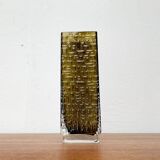 Brutalist bubble glass vase from the German space age mid-century by Emil Funke for Gral, 1960s.