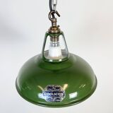 Industrial Green Enamel Factory Pendant Lamp from Coolicon, 1950s