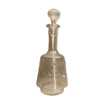 Glass decanter decorated with spirals in the late nineteenth early twentieth century