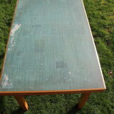 Old green extendable kitchen table