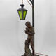 Lampe "La Bonne Soupe" par Victor Rousseau, Art Nouveau, circa 1900