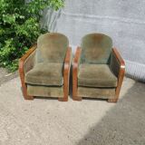 Pair of art deco armchairs