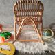 Rocking chair enfant en rotin vintage